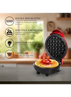 Rock Pow 4" Mini Waffle Maker - Made With Premium Quality Plastic & Non-Stick Coating - Small Pancake Maker For Brownies, Cookies, Quesadillas, Calzones, Hash Browns and Other Foods  - Image 3