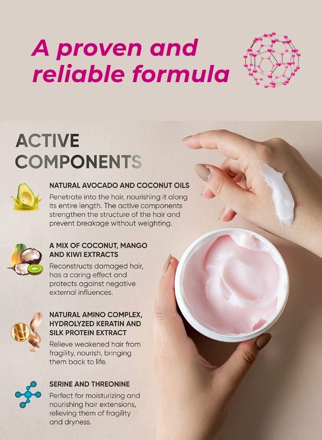 تاش مجموعة شامبو جل التقشير وقناع فيتامين التقشير | طقم التنظيف العميق وتغذية فروة الرأس، 2x300 مل - Image 4