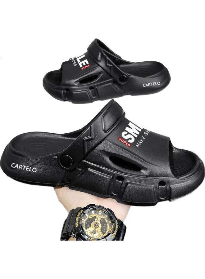 CARTELO Men'S Outdoor Wear-Resistant Summer Sandals With Dual-Use Slippers Men'S Casual Beach Shoes Black Size 38/39 - Image 3