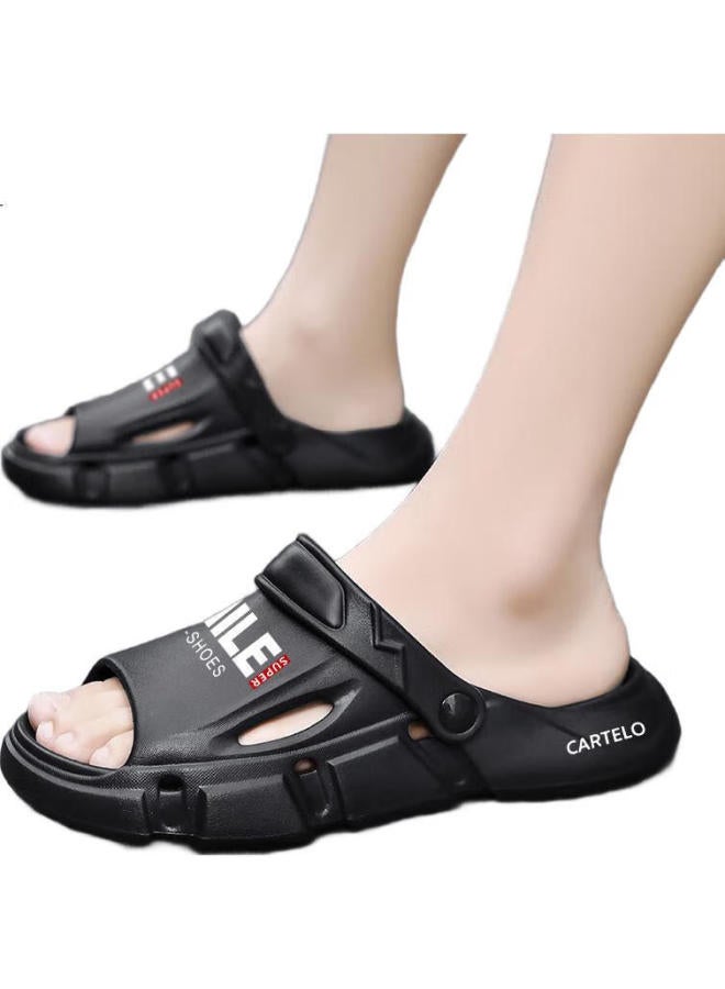 CARTELO Men'S Outdoor Wear-Resistant Summer Sandals With Dual-Use Slippers Men'S Casual Beach Shoes Black Size 38/39 - Image 2