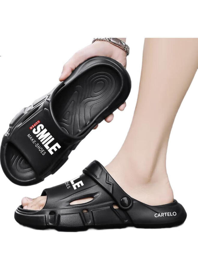 CARTELO Men'S Outdoor Wear-Resistant Summer Sandals With Dual-Use Slippers Men'S Casual Beach Shoes Black Size 38/39 - Image 1