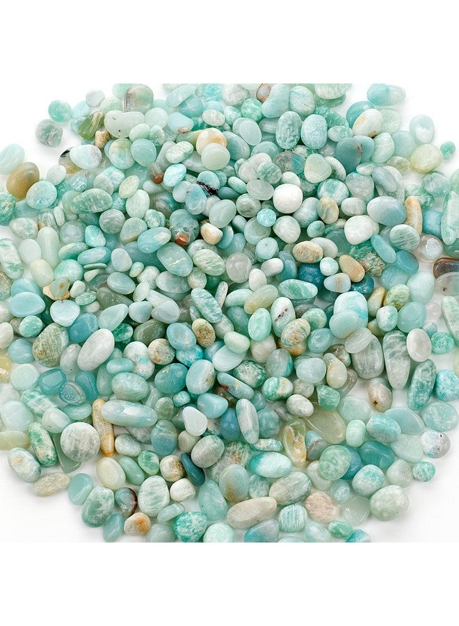 Cherry Tree Collection 1/2 Pound Polished Tumbled Gemstone Chips, Pebbles, Crystal Chips Bulk for Jewelry Making, Healing, Plants, Succulents, Aquariums, Decoration, Chakra (Amazonite-L) - Image 1