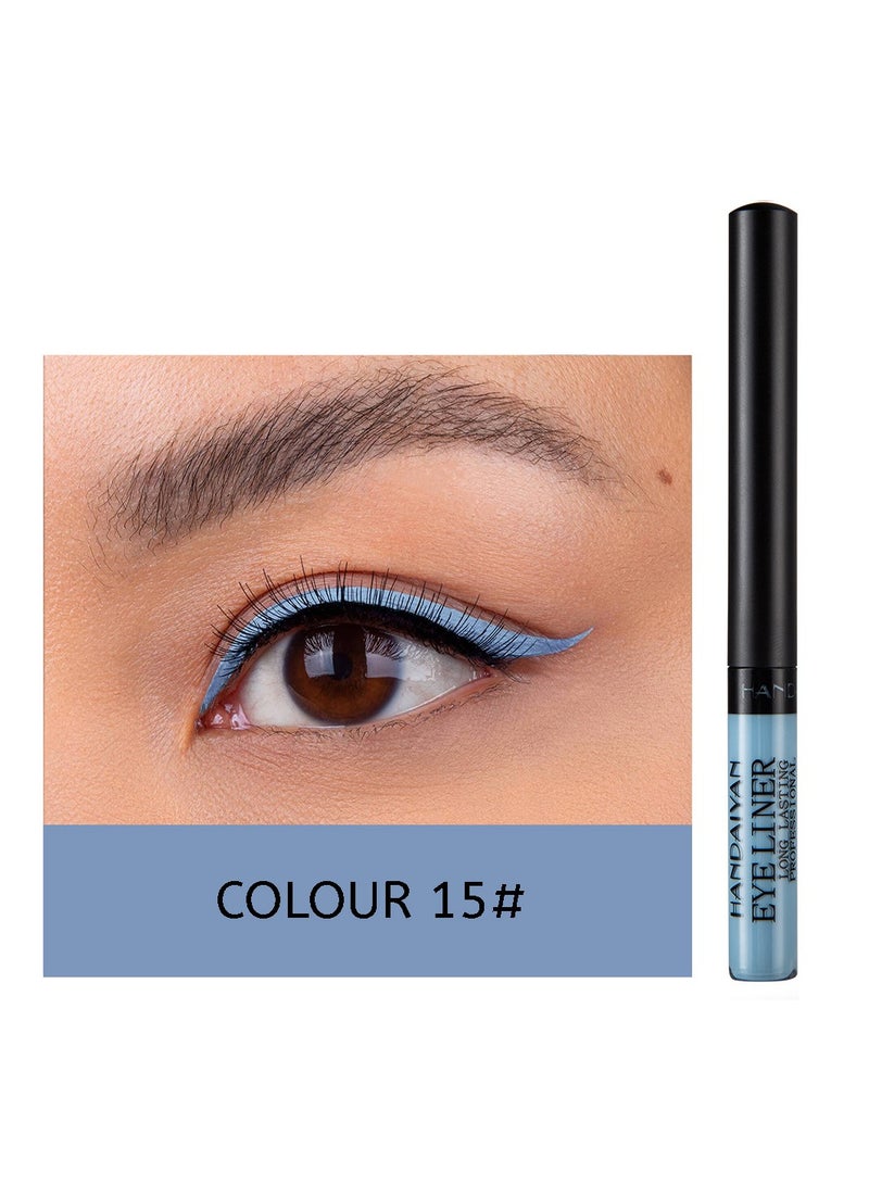 هاندايان محدد عيون مقاوم للماء، محدد عيون سائل، لمسة نهائية غير لامعة، مكياج احترافي، يدوم طويلاً، سريع التلطخ، مقاوم للجفاف الشديد، يبقى طوال اليوم، خط مائي مجنح، نتيجة فورية - Image 2