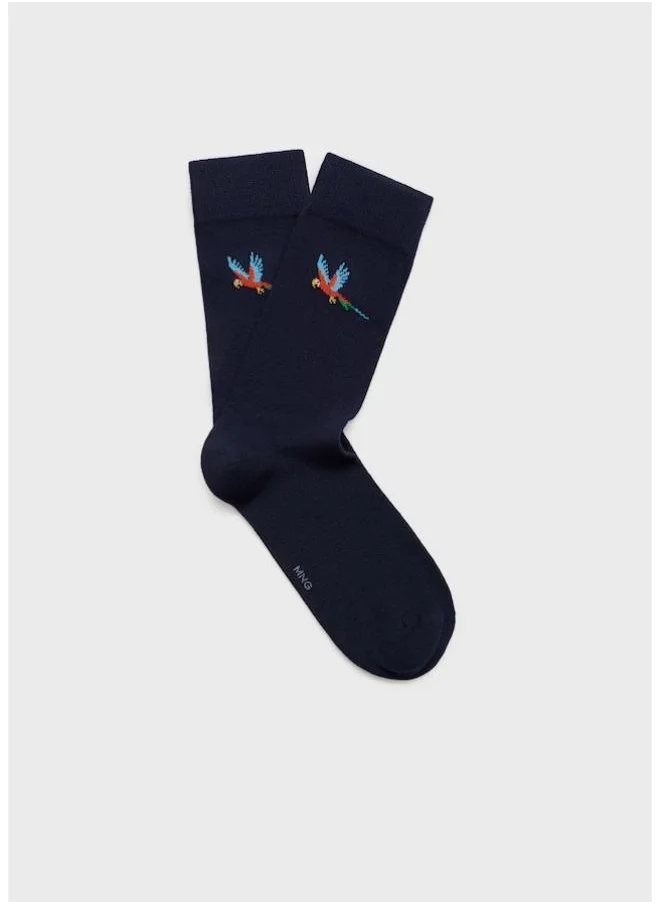 Mango Man Printed Cotton Socks