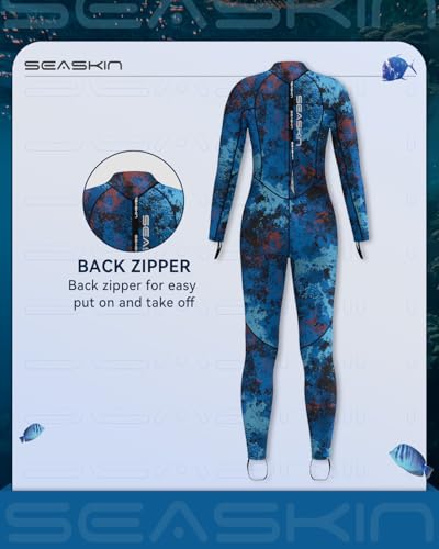 Seaskin Spearfishing Wetsuit for Womens, 1.5mm 3mm Neoprene Full Body Diving Suits - Image 4