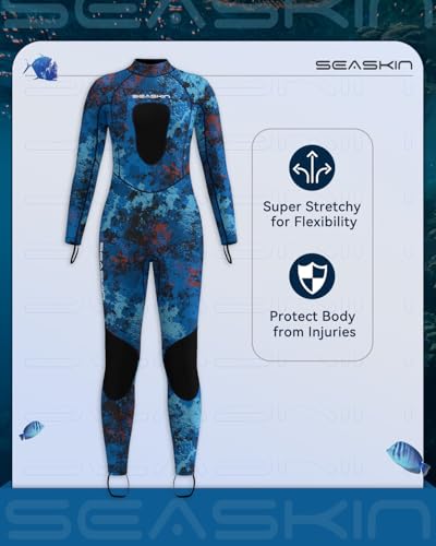 Seaskin Spearfishing Wetsuit for Womens, 1.5mm 3mm Neoprene Full Body Diving Suits - Image 5