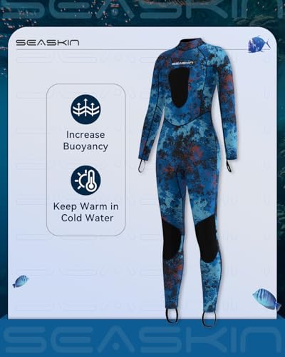 Seaskin Spearfishing Wetsuit for Womens, 1.5mm 3mm Neoprene Full Body Diving Suits - Image 3