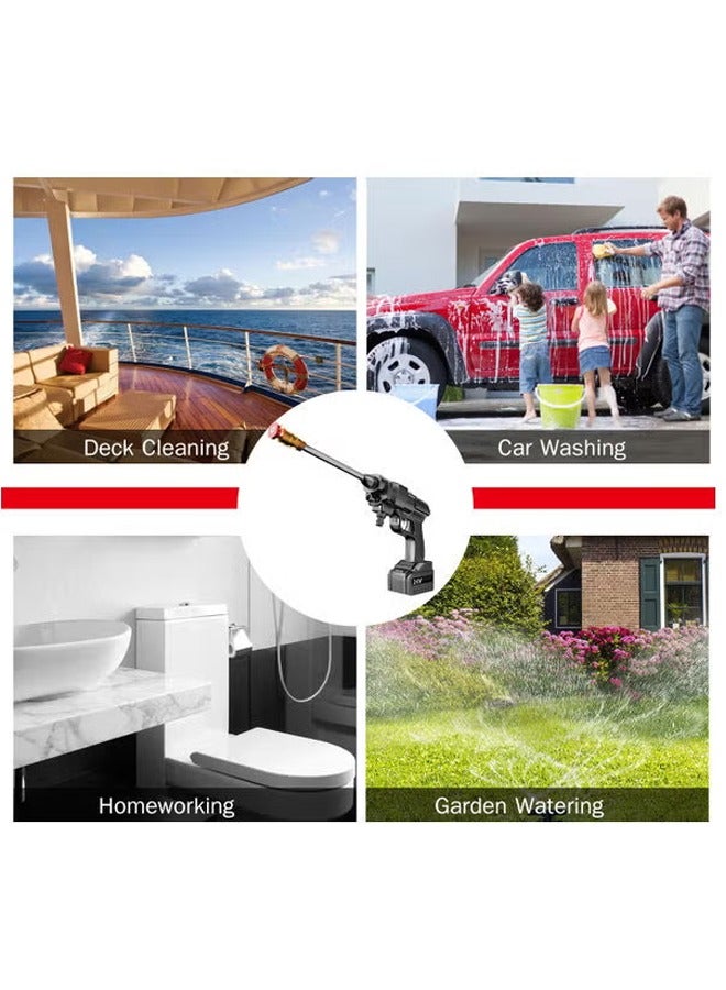 Bolivia's Pressure Washer, Cordless 24V High Pressure Car Washing Pump, Portable Electric Cleaner Gun with 9m Hose for Car & Home Cleaning - Multicolor - Image 3