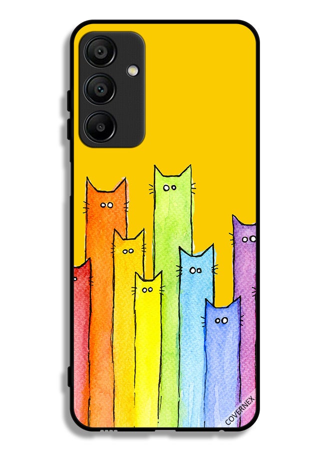 Covernex Samsung Galaxy A15 4G Protective Case Cover Cat Puppet Art - Image 1