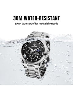 Mens Watches Multifunction Chronograph Date Quartz Watch for Men Stainless Steel Band Wrist Watch Gift for Men Casual Business - pzsku/Z1B14C0EB39990D055ADAZ/45/_/1737534123/cc7db5a4-2a96-464f-972b-74985adcf939