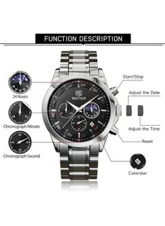 Mens Watches Multifunction Chronograph Date Quartz Watch for Men Stainless Steel Band Wrist Watch Gift for Men Casual Business - pzsku/Z1B14C0EB39990D055ADAZ/45/_/1737534125/e5488091-e74b-4f08-b58c-7d4f9a96ee98