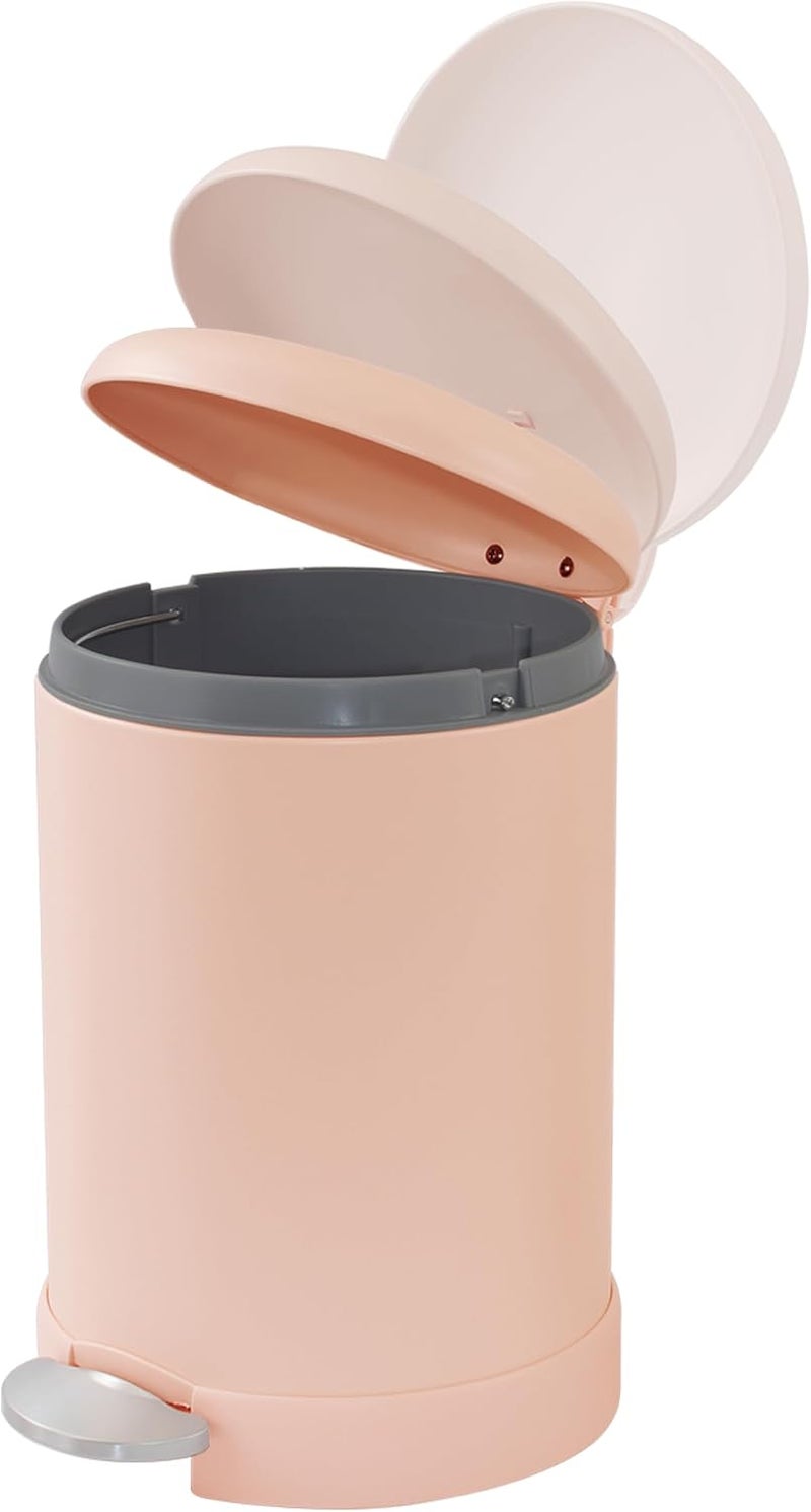 Glad Small Trash Can, 1.2 Gallon | Round Stainless Steel Garbage Bin with Soft Close Lid & Step Foot Pedal | Metal Waste Basket with Removable Inner Bucket, Rust - Image 3