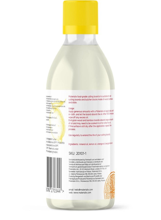 Materialix Cutting Board Oil - lemon, orange & begamot, 250ml (bottle) - Image 2
