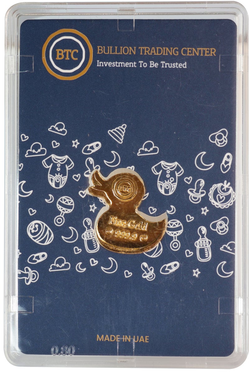 بي تي سي سبيكة ذهب شكل بطة عيار 24 بوزن 2.5 غرام - Image 1