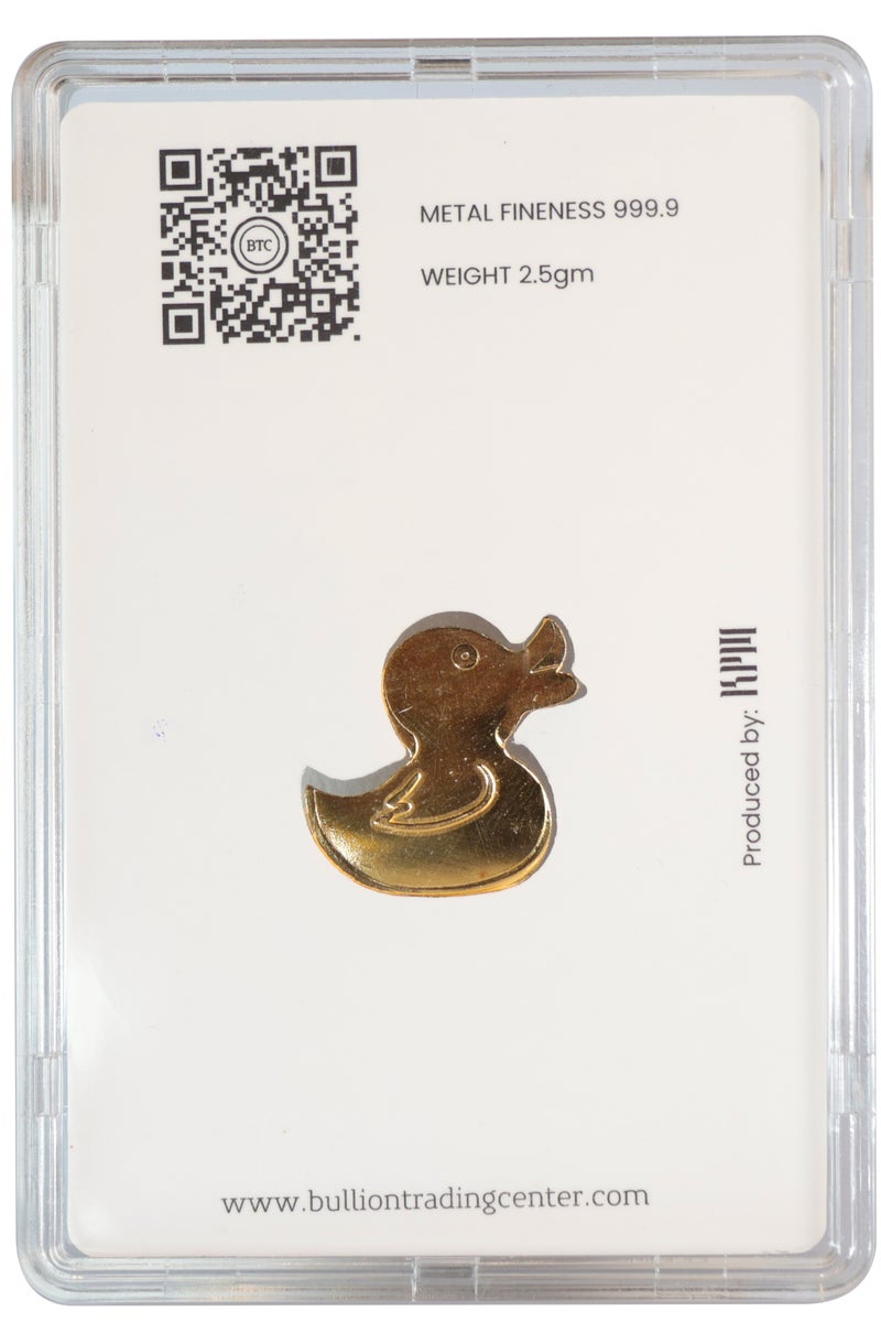 بي تي سي سبيكة ذهب شكل بطة عيار 24 بوزن 2.5 غرام - Image 2