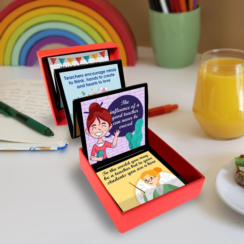 exciting Lives صندوق رسائل المعلمين المنبثق - هدية ليوم المعلم، للمعلم، الأستاذ، المدير، السيد، السيدة، مدام - هدية لعيد الميلاد، شكرًا لك، وداعًا، يوم التخرج - 8 × 8 × 2.5 سم - Image 2
