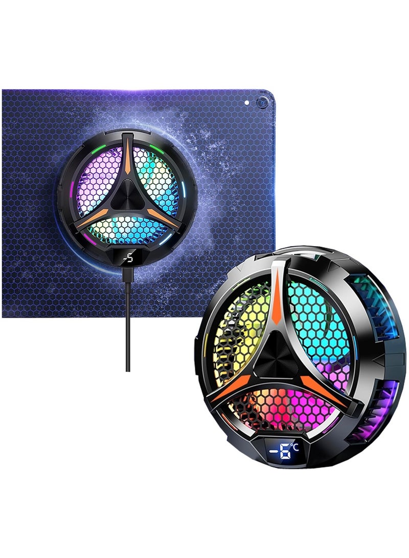 General Magnetic Tablet and Mobile Phone Cooler, Magsafe Compatible, Cooling Fan with Temperature Display for Mobile Gaming, Tiktok Live Streaming  - Image 1