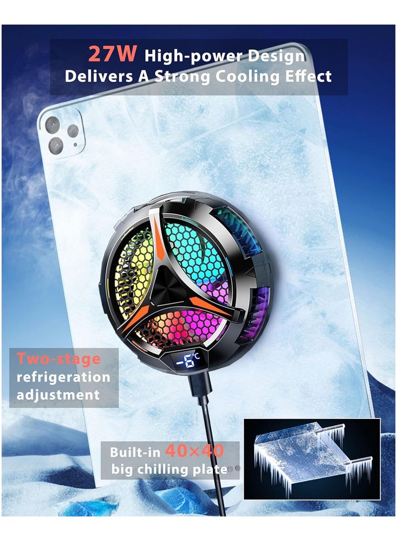 General Magnetic Tablet and Mobile Phone Cooler, Magsafe Compatible, Cooling Fan with Temperature Display for Mobile Gaming, Tiktok Live Streaming  - Image 3