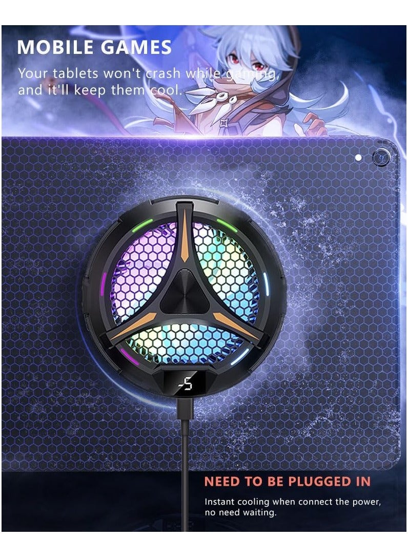 General Magnetic Tablet and Mobile Phone Cooler, Magsafe Compatible, Cooling Fan with Temperature Display for Mobile Gaming, Tiktok Live Streaming  - Image 4