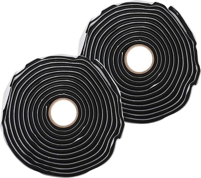 Black Butyl Rubber Sealant Rope 8mm 14 8ft 2pcs For Car RV Windshield Door - Image 2