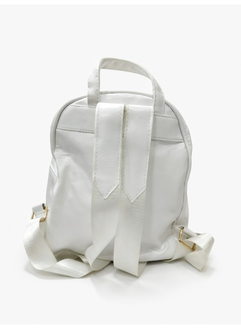 Elegant Quilted Bow Backpack – Premium Fashion Mini Backpack for Women-White - Image 2