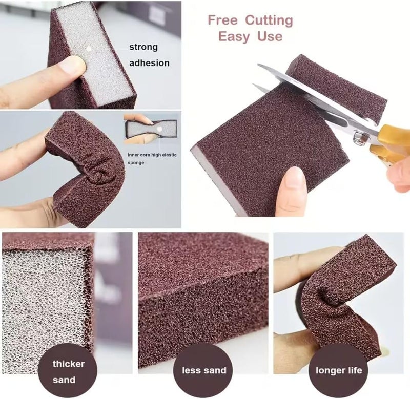 MXM Cleaning and Rust Remover Magic Scrub Sponge, Carborundum Scouring Pad, All-Purpose for Kitchen, Dishes, Pots, Pans, Outdoor, 5/10pcs (10, Scrub Sponge) - Image 5