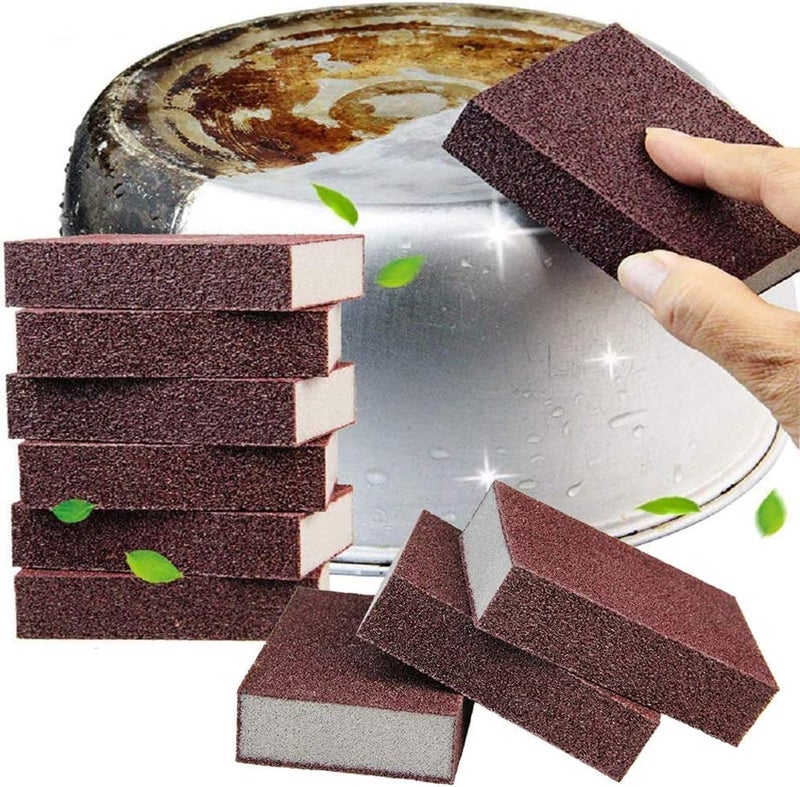 MXM Cleaning and Rust Remover Magic Scrub Sponge, Carborundum Scouring Pad, All-Purpose for Kitchen, Dishes, Pots, Pans, Outdoor, 5/10pcs (10, Scrub Sponge) - Image 1