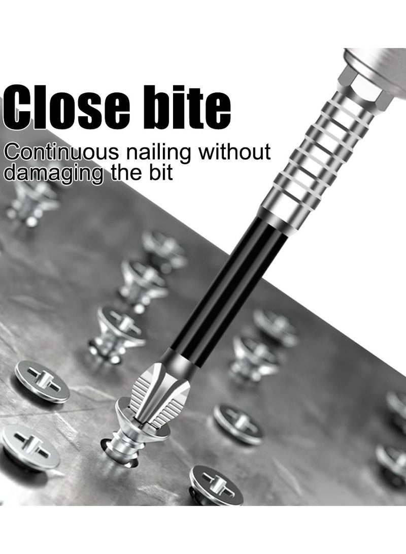 Magnetic Screwdriver Bit Set 7pcs Anti Slip Screwdriver Bits Set 1/4 Inch Hex Shank S2 Steel Phillips Cross Slot PH2 Screwdriver Bits Mixed Length(25MM/50MM/65MM/70MM/90MM/150MM)  - Image 3
