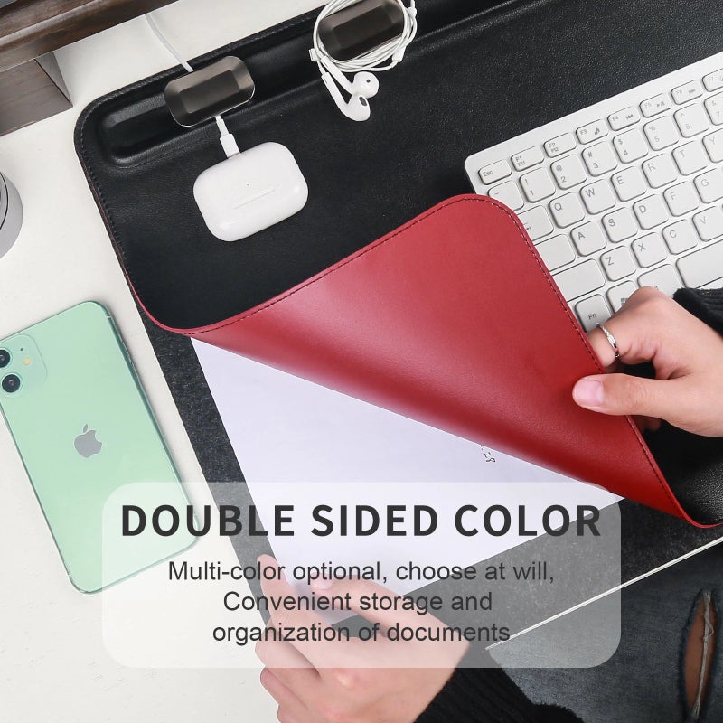 Y&D Scratch Proof Leather Desk Pad Water Resistant Table Mat with Magnetic Mouse Pad High Quality Rectangular Desk Pads - Image 1