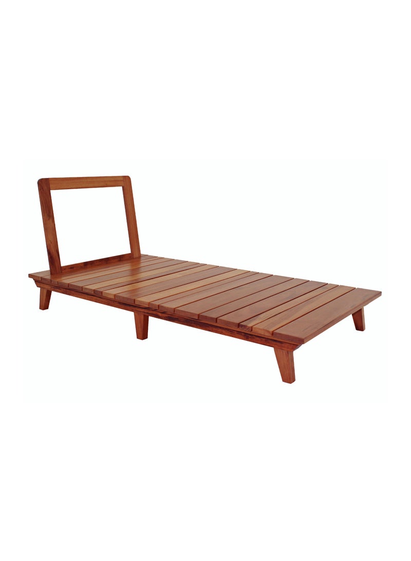TRAMONTINA Since 1911, Made In Brazil - Toscana Module Chaise in Muiracatiara Wood with Eco Clear Finish  - Image 1