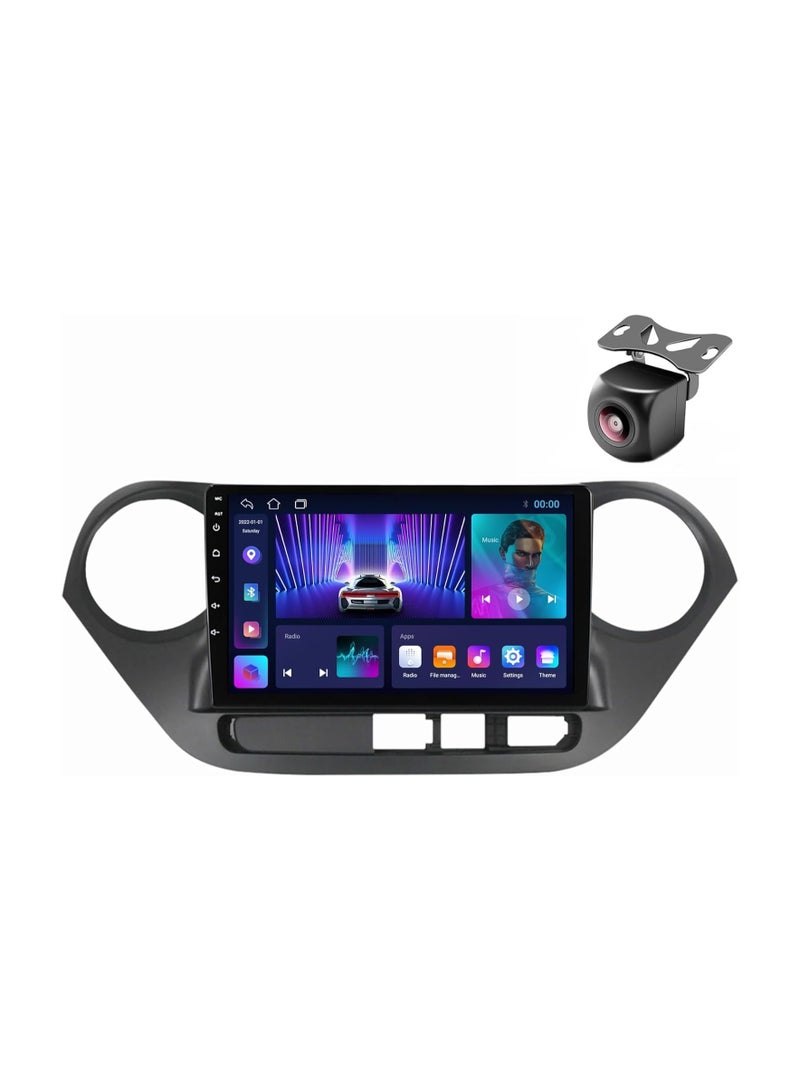 SHEZA STAR Android Car Stereo for Hyundai i10 2013 2014 2015 2016 2GB RAM 32GB ROM 9 Inch Apple Carplay, MirrorLink WiFi BT, DSP IPS Touch Screen with AHD Camera Included - Image 1