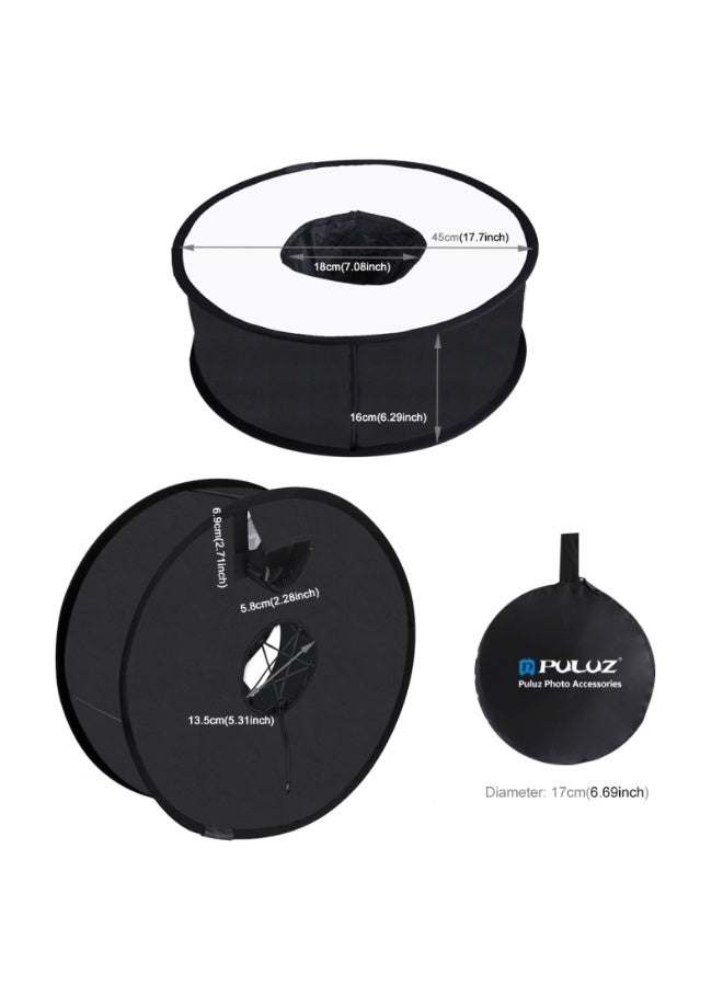 بولوز صندوق إضاءة ناعم دائري بحجم 45 سم للتصوير الماكرو والبورتريه – موزع ضوء فلاش SpeedLite قابل للطي - Image 4