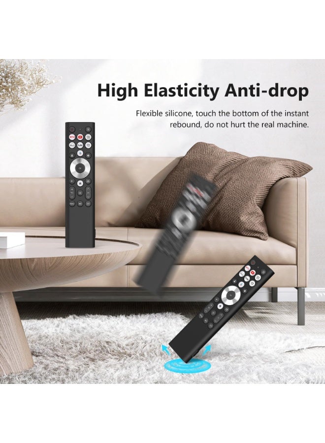 جديد لـ Hisense ERF6A80 ERF6G80H ERF6F80H و U6N U7N U8N U9N S7N سلسلة 4K UHD التحكم عن بعد حالة حماية السيليكون ، مكافحة سقوط الغبار واقي الأكمام (أسود) - Image 5