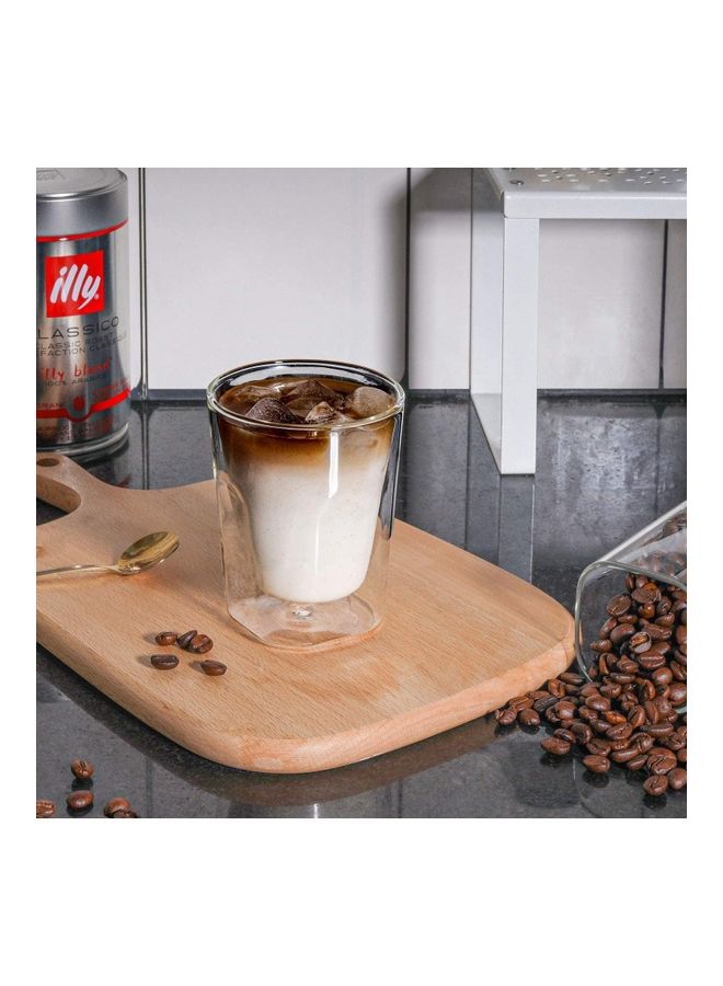 NIBEMINENT 4-Piece Double-Walled Glass Coffee Cups Set Clear - Image 2