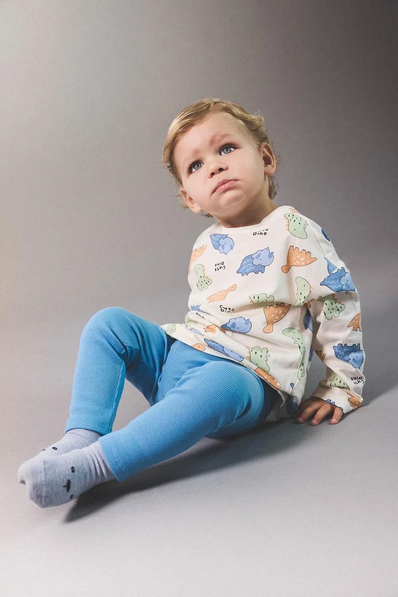 ديفاكتو Baby Boy Regular Fit Ribbed Camisole Trousers