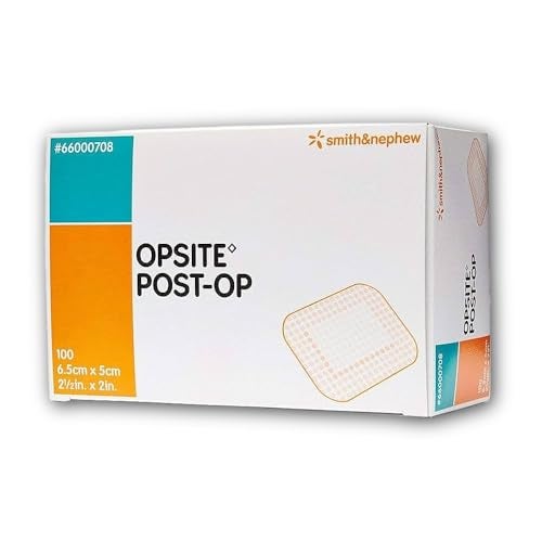 Smith&nephew Smith & Nephew SJ66000708 Opsite Post-Op Dressing with Pad, 6.5cm x 5cm, Pack of 100 - Image 1