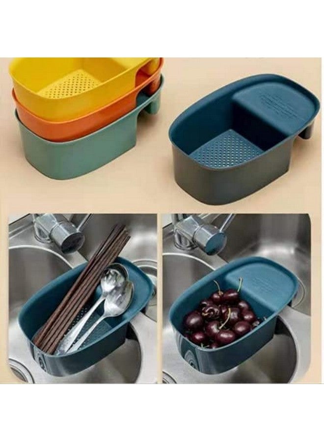 Black Olive مصفاة حوض الزيتون الأسود، مصفاة شبكية متعددة الوظائف على شكل سرج، مصفاة طعام زاوية فوق الحوض لنفايات المطبخ، الخضار، الفواكه (عبوة من 1)(متعددة الألوان) - Image 4