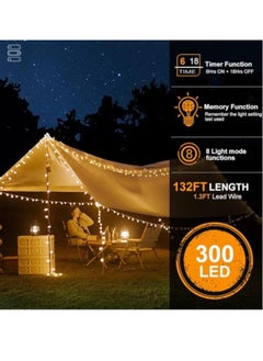 Generic Fairy Lights,Outdoor LED Fairy Lights Plug in, 32M 300LEDs 8 Modes Warm White，for Party, Bedroom, Wedding, Indoor/Outdoor [Energy Class A]  - Image 2