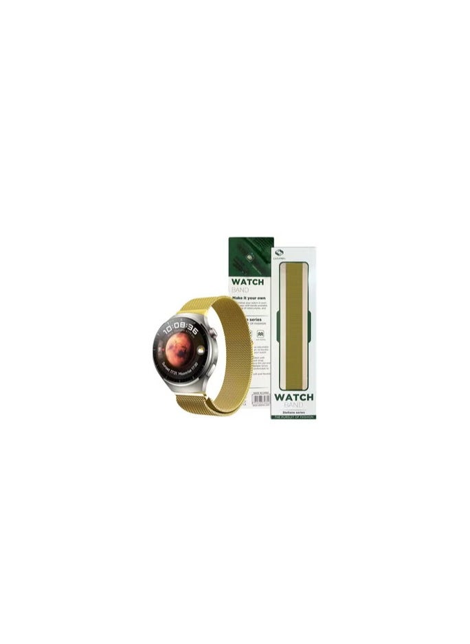CATANES - 22mm Metal Milanese Watchband Compatible With Huawei 4,4 Pro Gold - Image 1