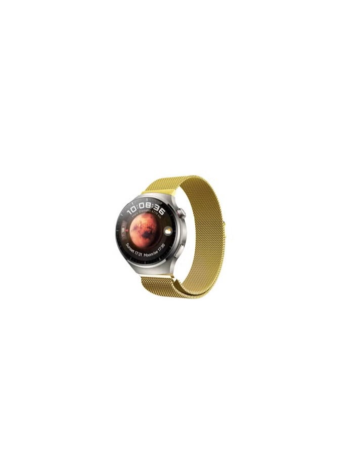 CATANES - 22mm Metal Milanese Watchband Compatible With Huawei 4,4 Pro Gold - Image 1