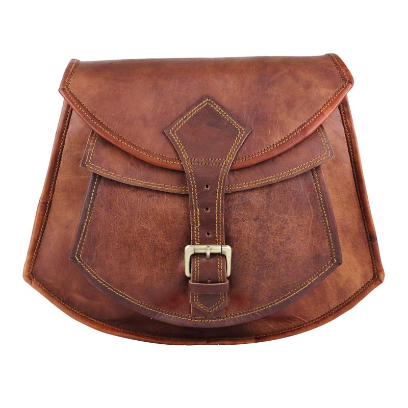 HULSH Leather crossbody bags for women A perfect Brown Leather purses and handbags for Everyday use | Handmade Leather handbags for women | Unique and Stylish brown leather purse - Image 5