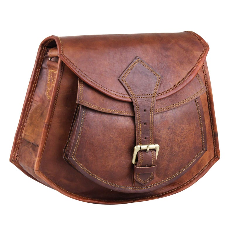 HULSH Leather crossbody bags for women A perfect Brown Leather purses and handbags for Everyday use | Handmade Leather handbags for women | Unique and Stylish brown leather purse - Image 3