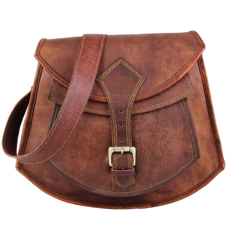 HULSH Leather crossbody bags for women A perfect Brown Leather purses and handbags for Everyday use | Handmade Leather handbags for women | Unique and Stylish brown leather purse - Image 4