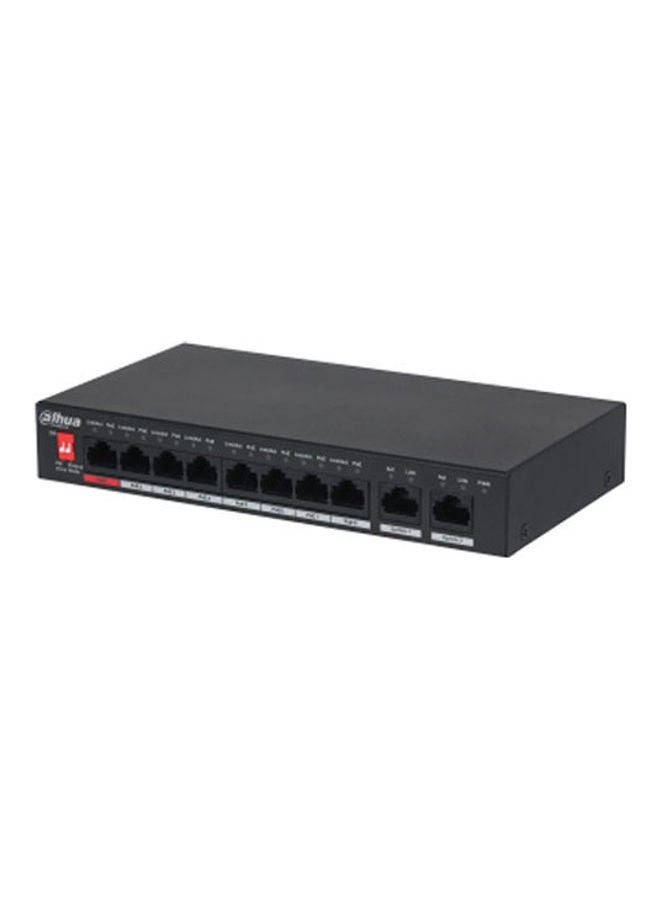 Dahua 10-Port Unmanaged Desktop Switch With 8-Port Poe Black - Image 1