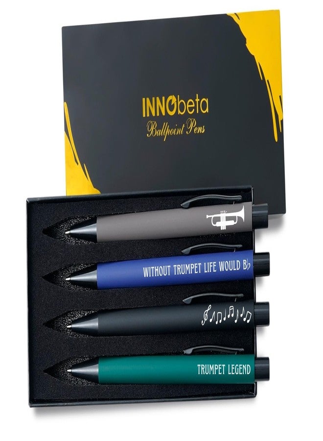 InnoBeta Trumpet Gifts Ballpoint Pen Set of 4, Gifts for Birthday, Christmas - Image 1