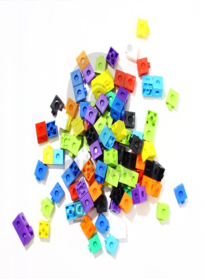 Quasar DIY Smart Square Block Game - Colorful Different Pack Shape Locking Educational Building Smart Blocks Interlocking Creative Non Toxic for 3-8 Years Old Kids Boys Girls Non Toxic Plastic - Image 2