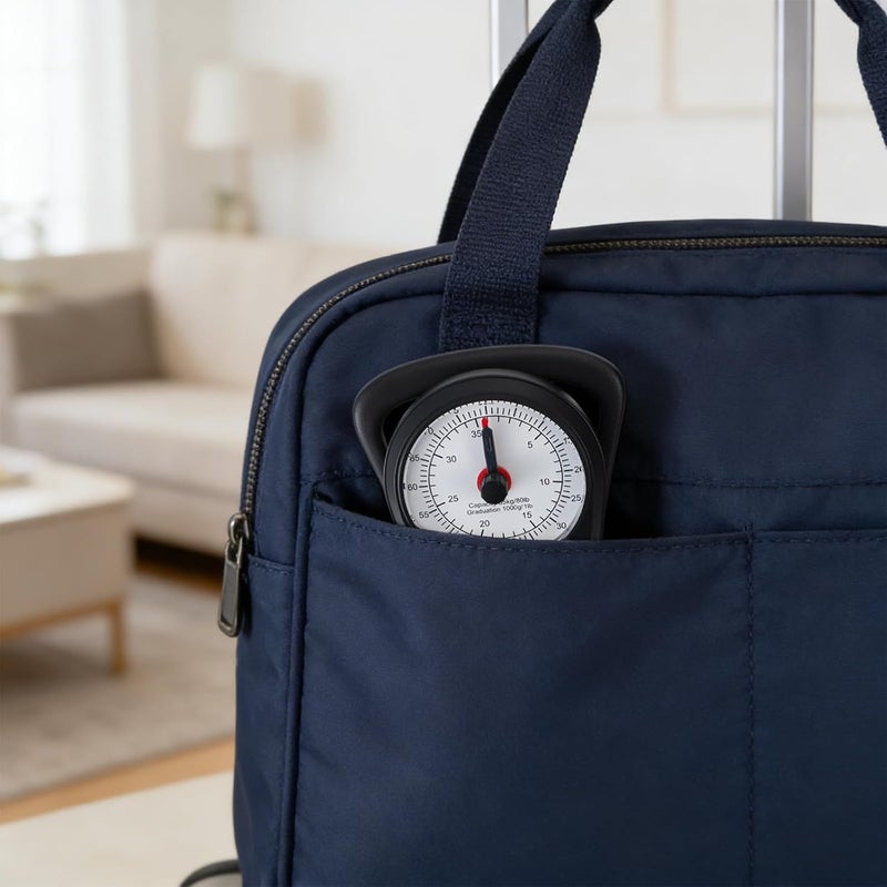 4 حزمة ميزان وزن الأمتعة، 80 رطلاً ميزان صيد محمول مع شريط قياس وخطاف، ميزان قرص مطبخ مزدوج الوحدة للسفر والتسوق ووزن الطعام - Image 5
