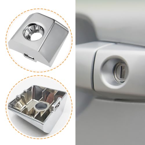DSkoiph Door Handle Key Hole Bezel Cover, Keyhole Frame Cover 80647-ZC00A 80647-9FU0B Compatible with Nissan Armada Titan, Infiniti QX56 - Image 3
