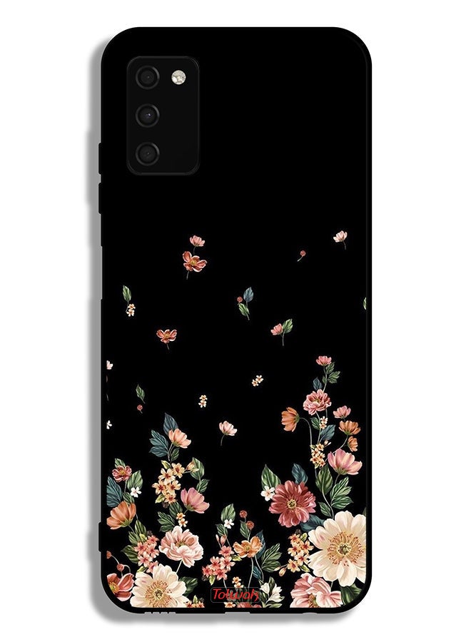 Tolwak غطاء حماية لهاتف سامسونج جالاكسي A03s مزين بزهور صغيرة في الأسفل - Image 1