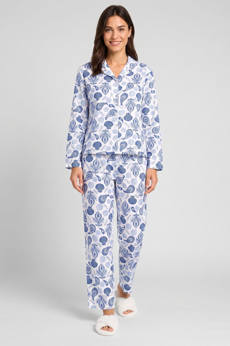 Marilyn Monroe Women 2 Pieces Graphic Print Long Sleeve Top And Bottom Pajama Set, Multicolor - Image 1